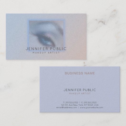 Makeup kunstenaar Stijlvol Modern Beauty Salon Lux Visitekaartje (Voorkant / Achterkant)