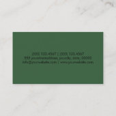 Makeup kunstenaar stijlvol monogram modern Moss Gr Visitekaartje (Achterkant)