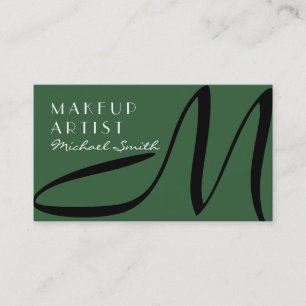 Makeup kunstenaar stijlvol monogram modern Moss Gr Visitekaartje