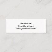 Makeup kunstenaar trendy typografie simpel mini visitekaartje (Achterkant)