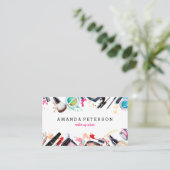 Makeup kunstenaar trendy waterverf modern salon visitekaartje (Staand voorkant)