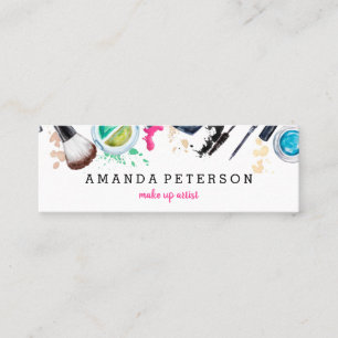 Makeup kunstenaar trendy waterverf moderne spa sal mini visitekaartje