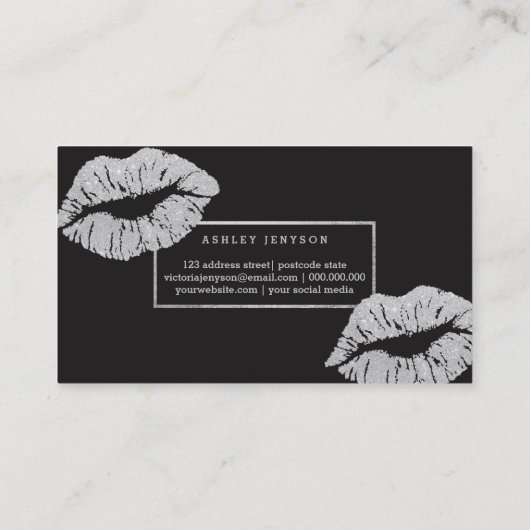 Makeup kunstenaar typografie visitekaartje (Achterkant)