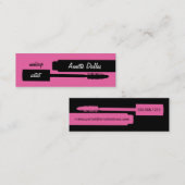 Makeup kunstenaar visitekaartjes roze (Voorkant / Achterkant)