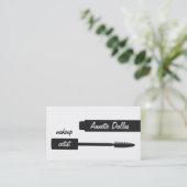 Makeup kunstenaar visitekaartjes zwart-wit (Staand voorkant)