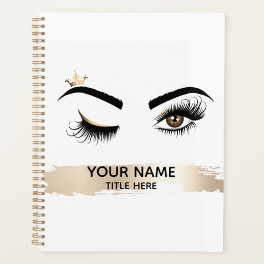 Makeup kunstenaar Wink Eye Beauty Salon Lash Exten Planner (Voorkant)