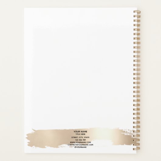 Makeup kunstenaar Wink Eye Beauty Salon Lash Exten Planner (Achterkant)