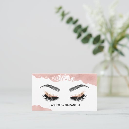 Makeup kunstenaar Wink Eye Beauty Salon Lash Exten Visitekaartje (Staand voorkant)