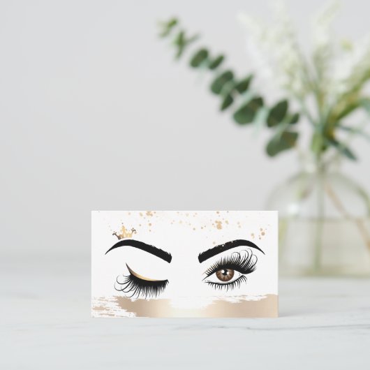 Makeup kunstenaar Wink Eye Beauty Salon Lash Exten Visitekaartje (Staand voorkant)