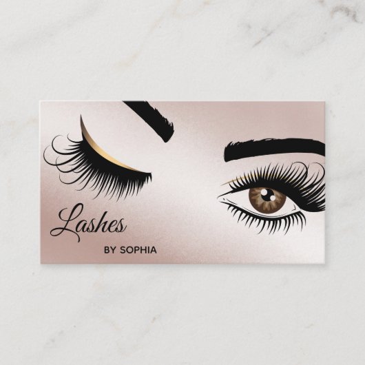 Makeup kunstenaar Wink Eye Beauty Salon Lash Exten Visitekaartje (Voorkant)
