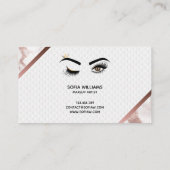Makeup kunstenaar Wink Eye Beauty Salon Lash Exten Visitekaartje (Achterkant)