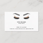 Makeup kunstenaar Wink Eye Beauty Salon Lash Exten Visitekaartje (Achterkant)
