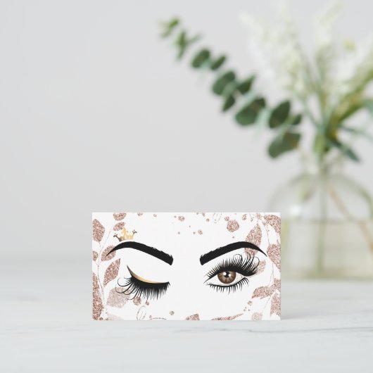 Makeup kunstenaar Wink Eye Beauty Salon Lash Exten Visitekaartje (Staand voorkant)