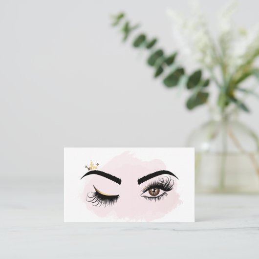 Makeup kunstenaar Wink Eye Beauty Salon Lash Exten Visitekaartje (Staand voorkant)