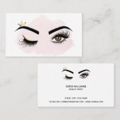 Makeup kunstenaar Wink Eye Beauty Salon Lash Exten Visitekaartje (Voorkant / Achterkant)