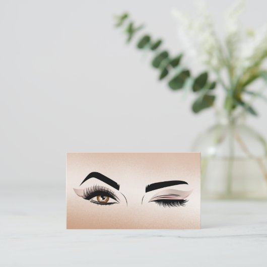 Makeup kunstenaar Wink Eye Beauty Salon Lash Exten Visitekaartje (Staand voorkant)