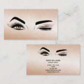 Makeup kunstenaar Wink Eye Beauty Salon Lash Exten Visitekaartje (Voorkant / Achterkant)