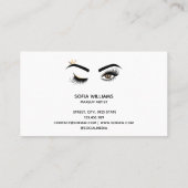Makeup kunstenaar Wink Eye Beauty Salon Lash Exten Visitekaartje (Achterkant)