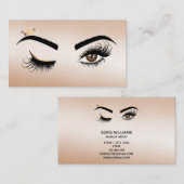 Makeup kunstenaar Wink Eye Beauty Salon Lash Exten Visitekaartje (Voorkant / Achterkant)