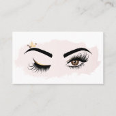 Makeup kunstenaar Wink Eye Beauty Salon Lash Exten Visitekaartje (Voorkant)