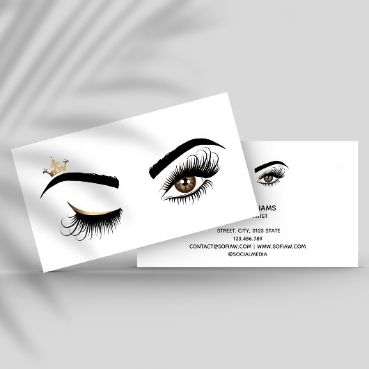 Makeup kunstenaar Wink Eye Beauty Salon Lash Exten Visitekaartje