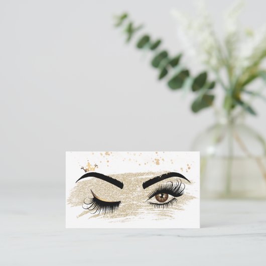 Makeup kunstenaar Wink Eye Beauty Salon Lash Exten Visitekaartje (Staand voorkant)