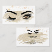 Makeup kunstenaar Wink Eye Beauty Salon Lash Exten Visitekaartje (Voorkant / Achterkant)