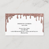 Makeup kunstenaar Wink Eye Beauty Salon Lash Exten Visitekaartje (Achterkant)