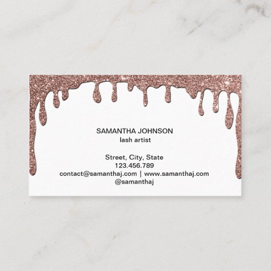 Makeup kunstenaar Wink Eye Beauty Salon Lash Exten Visitekaartje (Achterkant)