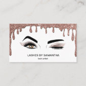 Makeup kunstenaar Wink Eye Beauty Salon Lash Exten Visitekaartje (Voorkant)