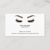 Makeup kunstenaar Wink Eye Beauty Salon Lash Exten Visitekaartje (Achterkant)