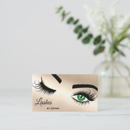 Makeup kunstenaar Wink Eye Beauty Salon Lash Exten Visitekaartje (Staand voorkant)