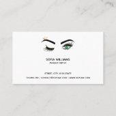 Makeup kunstenaar Wink Eye Beauty Salon Lash Exten Visitekaartje (Achterkant)