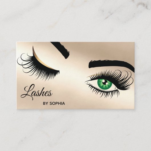 Makeup kunstenaar Wink Eye Beauty Salon Lash Exten Visitekaartje (Voorkant)