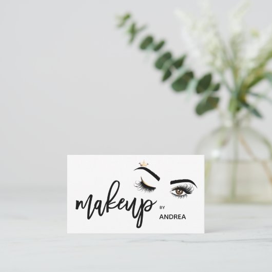 Makeup kunstenaar Wink Eye Beauty Salon Lash Exten Visitekaartje (Staand voorkant)