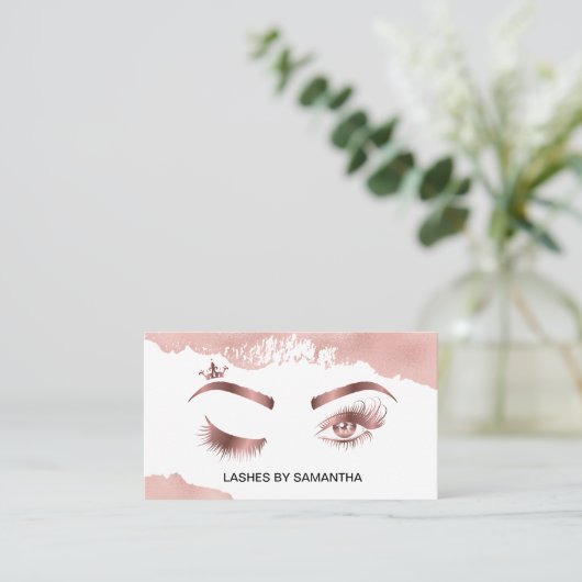 Makeup kunstenaar Wink Eye Beauty Salon Lash Exten Visitekaartje (Staand voorkant)