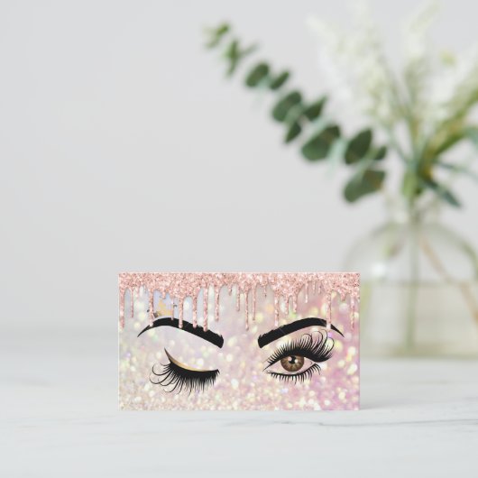 Makeup kunstenaar Wink Eye Beauty Salon Lash Exten Visitekaartje (Staand voorkant)