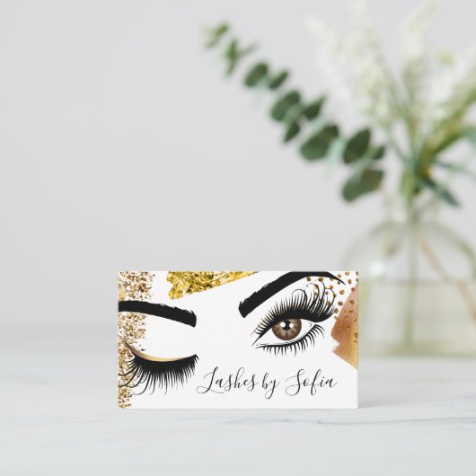 Makeup kunstenaar Wink Eye Beauty Salon Lash Exten Visitekaartje (Staand voorkant)