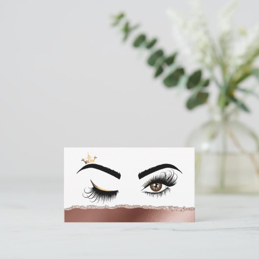 Makeup kunstenaar Wink Eye Beauty Salon Lash Exten Visitekaartje (Staand voorkant)