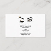 Makeup kunstenaar Wink Eye Beauty Salon Lash Exten Visitekaartje (Achterkant)