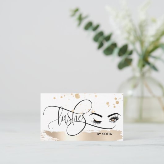 Makeup kunstenaar Wink Eye Beauty Salon Lash Exten Visitekaartje (Staand voorkant)