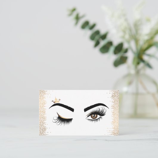 Makeup kunstenaar Wink Eye Beauty Salon Lash Exten Visitekaartje (Staand voorkant)