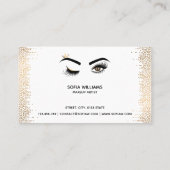Makeup kunstenaar Wink Eye Beauty Salon Lash Exten Visitekaartje (Achterkant)