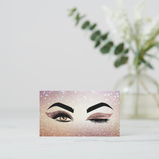 Makeup kunstenaar Wink Eye Lashes Roos Gold Visitekaartje (Staand voorkant)