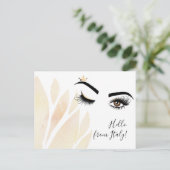 Makeup kunstenaar Wink Eye Queen Crown Lash Extens Briefkaart (Staand voorkant)