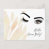 Makeup kunstenaar Wink Eye Queen Crown Lash Extens Briefkaart (Voorkant)