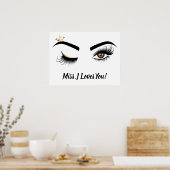 Makeup kunstenaar Wink Eye Queen Crown Lash Extens Poster (Keuken)