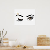 Makeup kunstenaar Wink Eye Queen Crown Lash Extens Poster (Keuken)