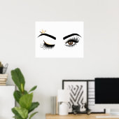 Makeup kunstenaar Wink Eye Queen Crown Lash Extens Poster (Thuiskantoor)