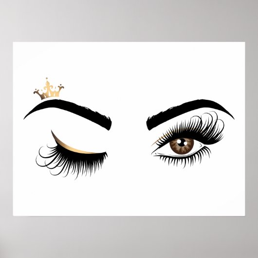 Makeup kunstenaar Wink Eye Queen Crown Lash Extens Poster (Voorkant)